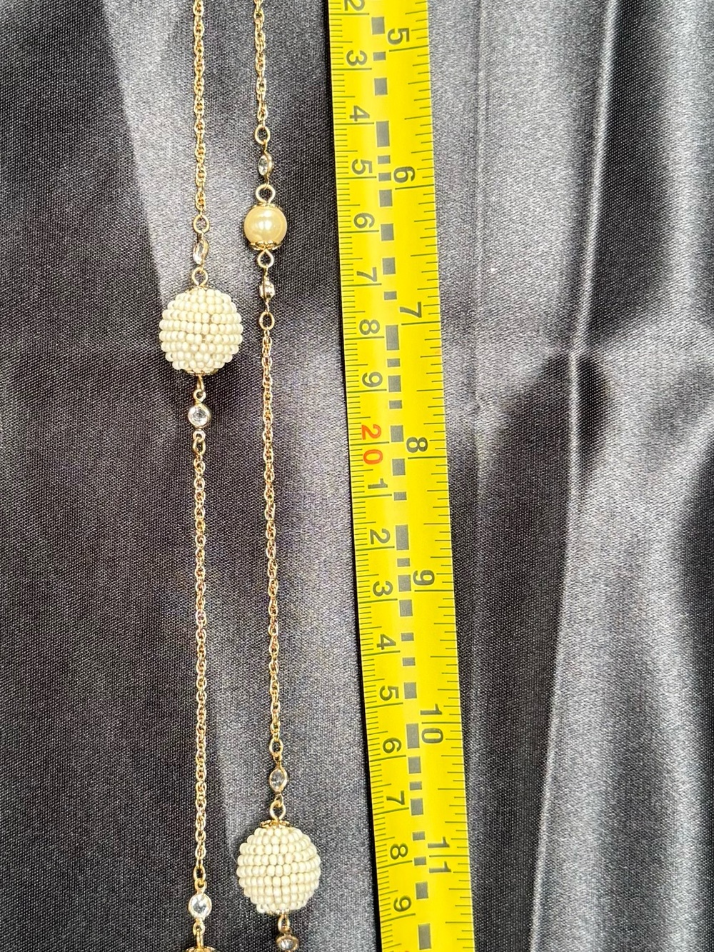 Miriam Haskell Gold-Tone Necklace with Ivory Beaded Orb Pendant Brand New - Picture 11 of 12